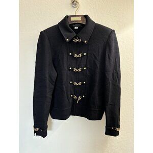 St. John Collection by Marie Gray Black Wool Blend Knit Jacket Size 2 Sweater